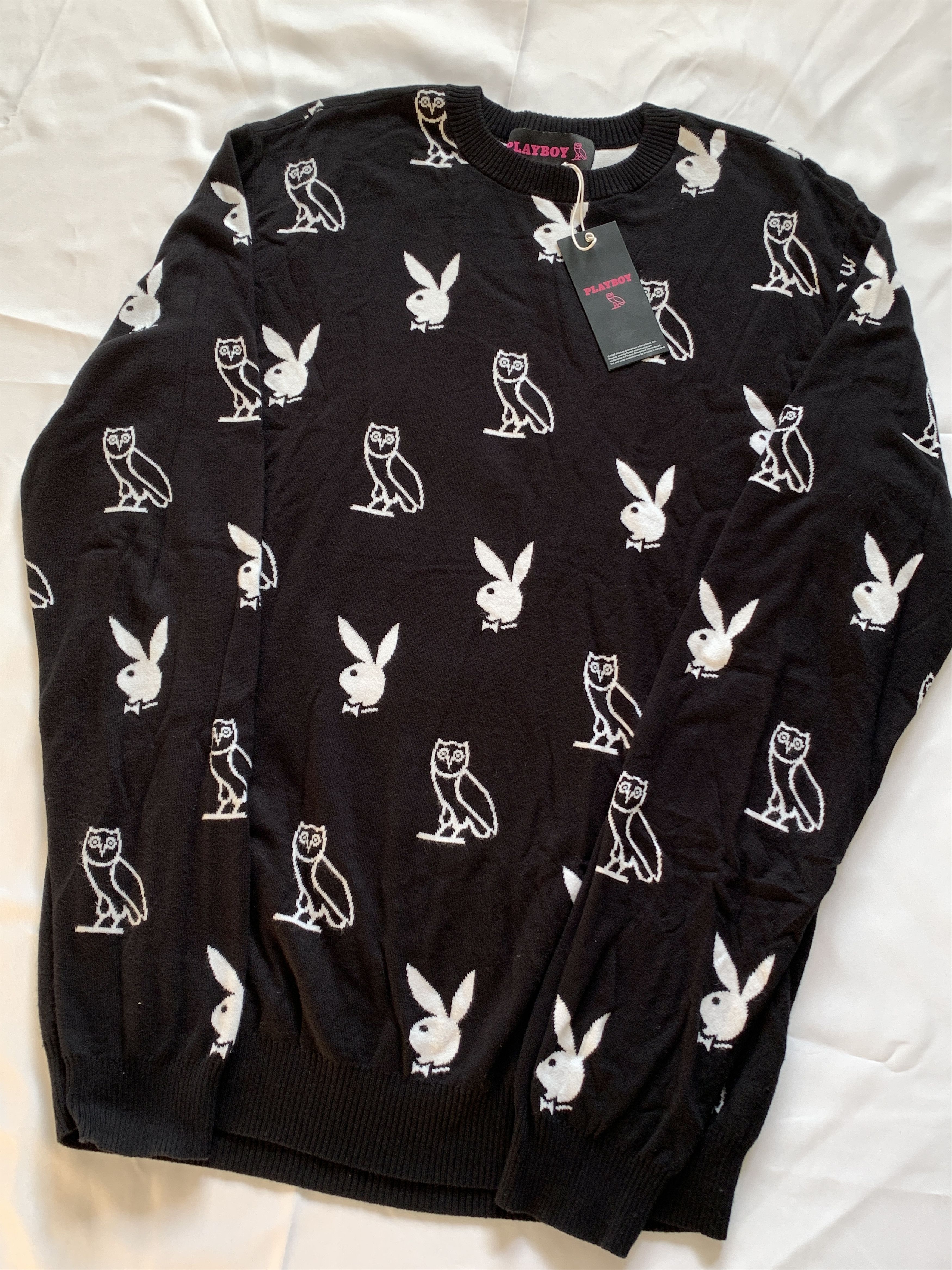 October's Very Own × Playboy OVO X Playboy Intarsia Monogram Owl Sweater Size US L / EU 52-54 / 3 - 4 Thumbnail