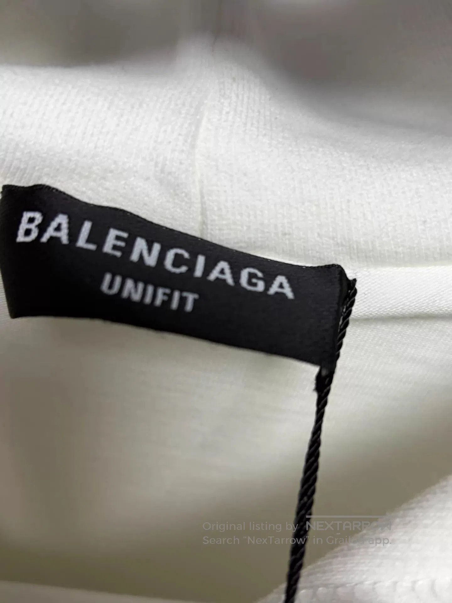 Balenciaga Distressed White Hoodie with Rips and Frayed Edges. Size US L / EU 52-54 / 3 - 3 Thumbnail