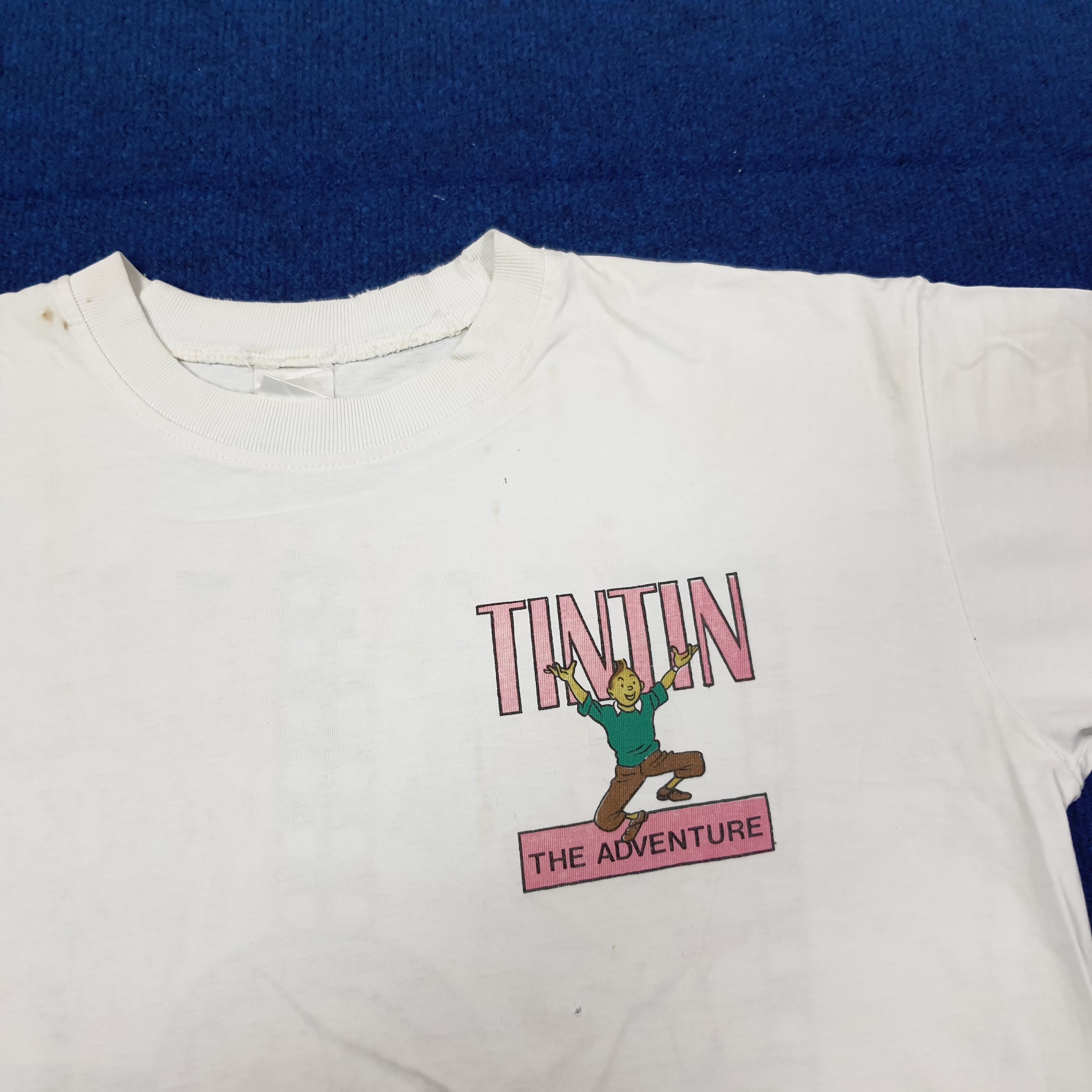 Vintage Vintage Adventure of Tintin Tshirt C267N50 Size US L / EU 52-54 / 3 - 4 Thumbnail