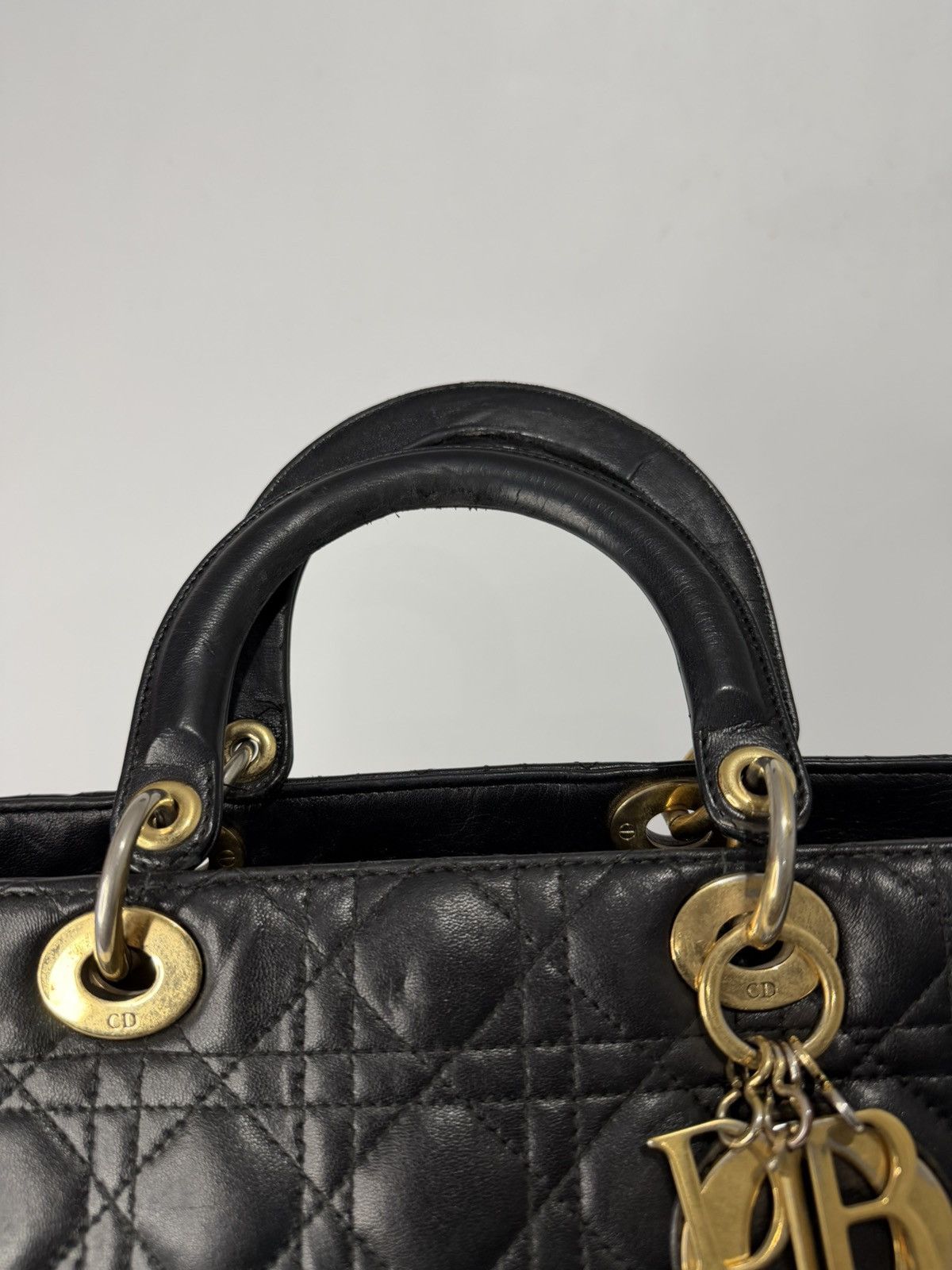 Dior Dior Black Large Lambskin Cannage Lady Dior Size ONE SIZE - 6 Thumbnail