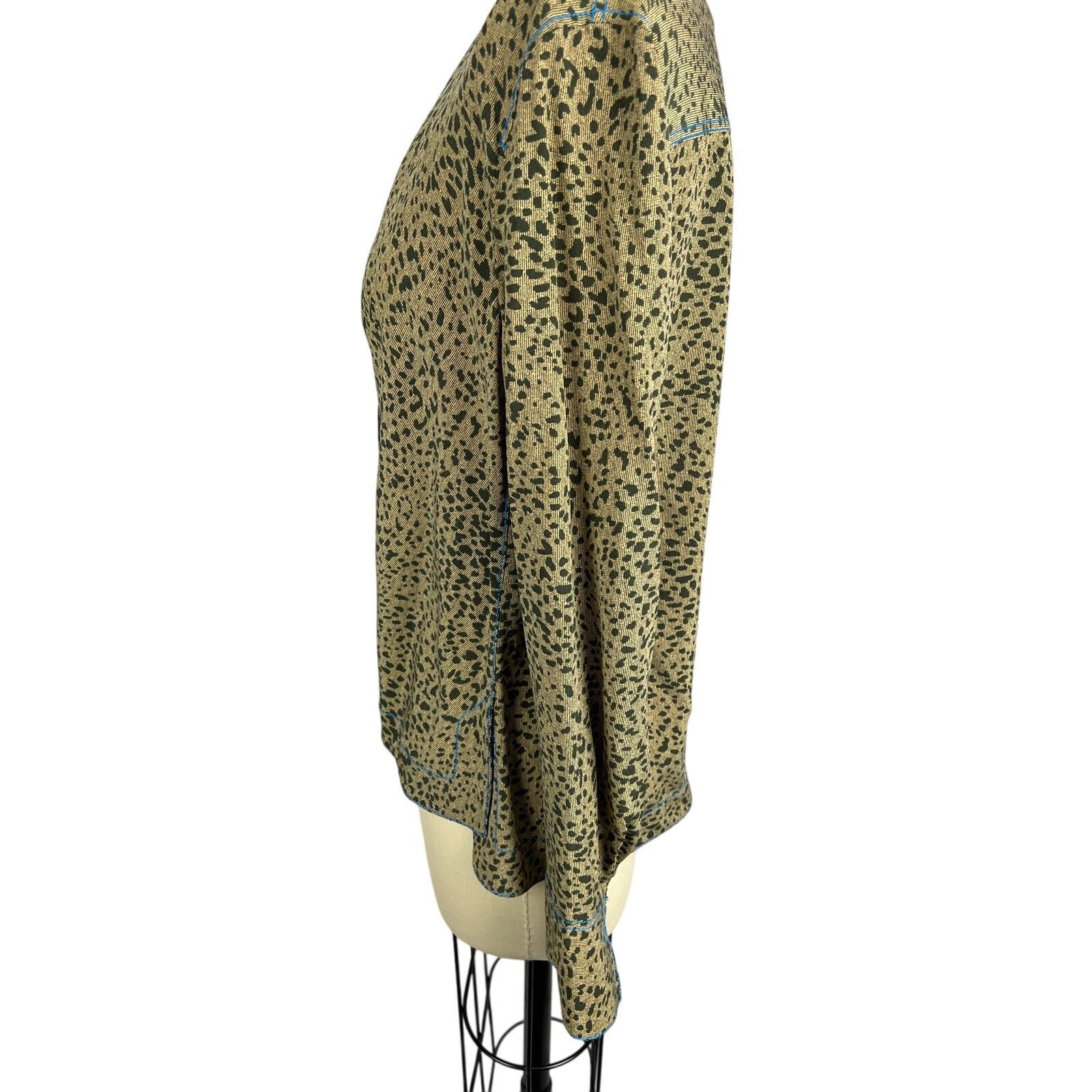 Rag & Bone Rag & Bone Olive Shields print blouse sz XS Size US XS / EU 42 / 0 - 3 Thumbnail