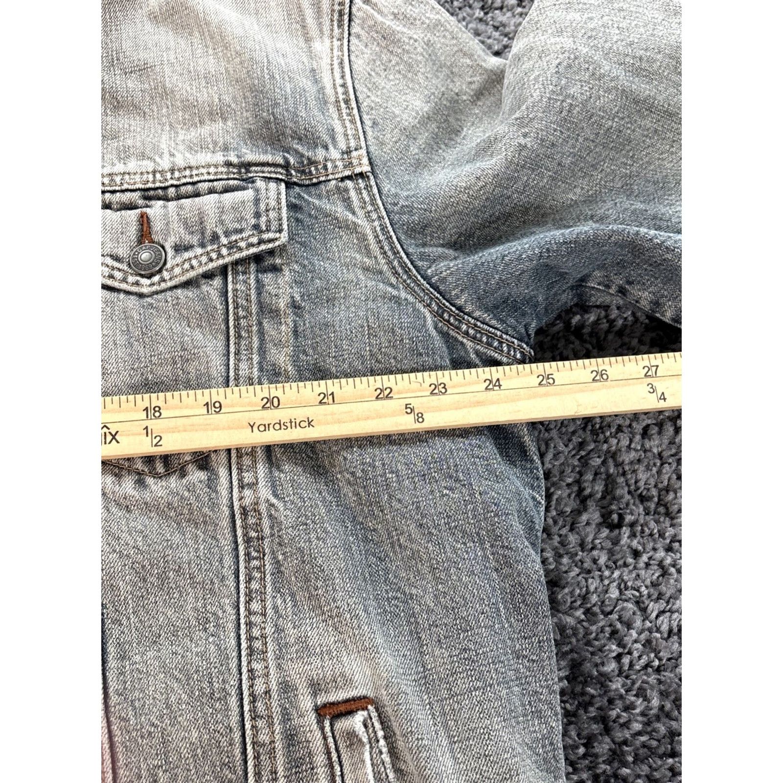 Gap VINTAGE Gap Denim Trucker Jacket Mens XL Gray Sherpa Lined Retro Workwear Jacket Size US XL / EU 56 / 4 - 3 Thumbnail