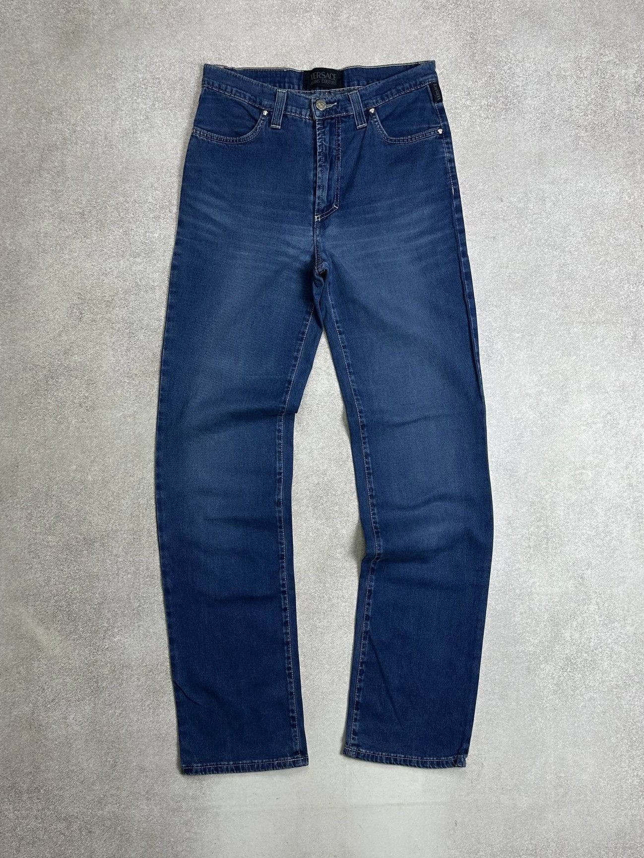 Versace Vintage Versace Medusa Blue Jeans Rare 29 Y2K Size US 29 - 3 Thumbnail