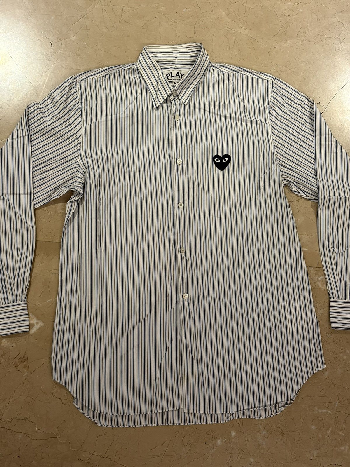 Comme des Garcons PLAY CDG PLAY black logo full sleeve shirt Size US M / EU 48-50 / 2 - 1 Thumbnail