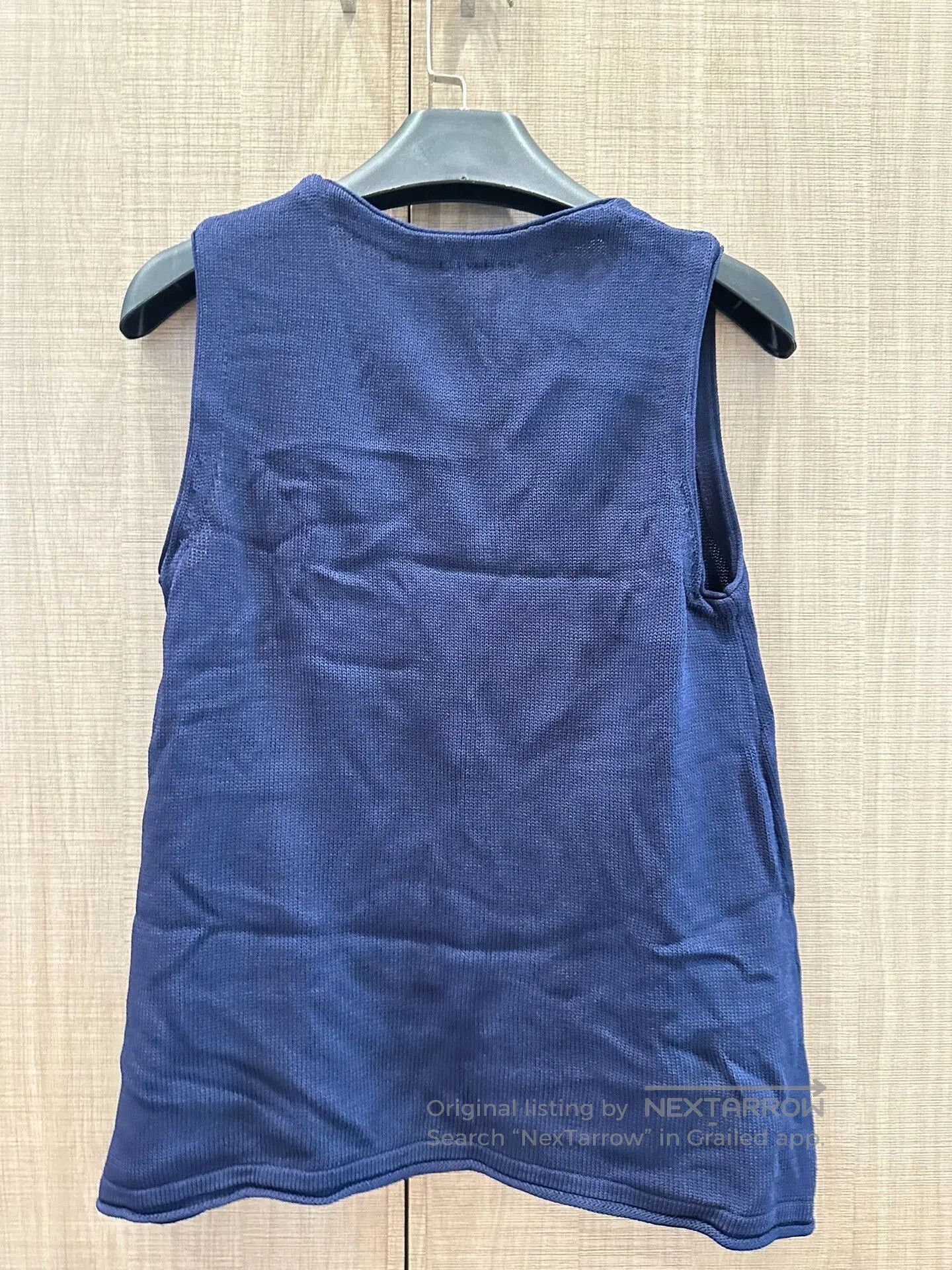Japanese Brand Deepmoss Navy Knit Vest Size One. Size S / US 4 / IT 40 - 4 Thumbnail