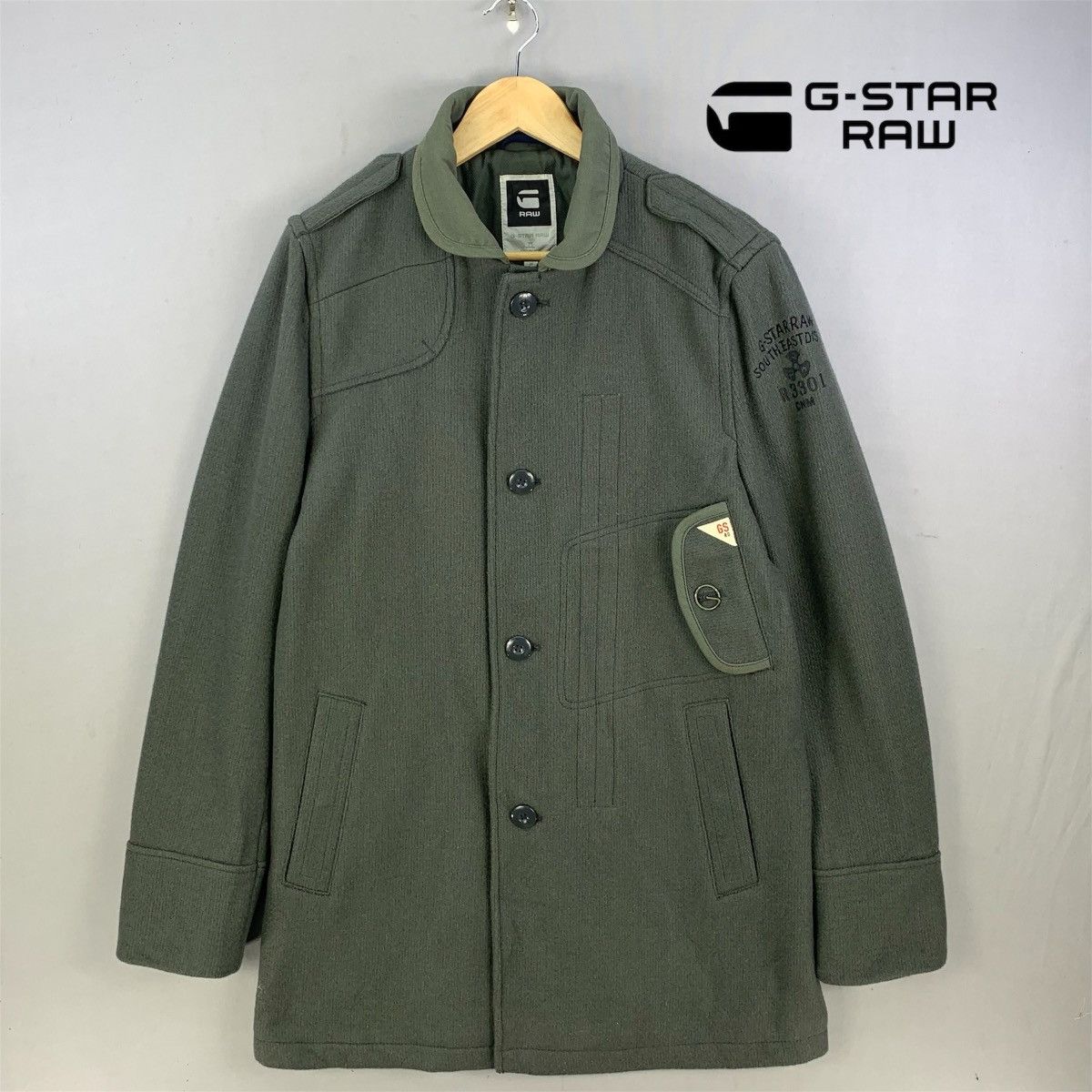 G-Star G-Star Raw Denim Wool Garber Trench Coat Jacket Size US M / EU 48-50 / 2 - 1 Thumbnail