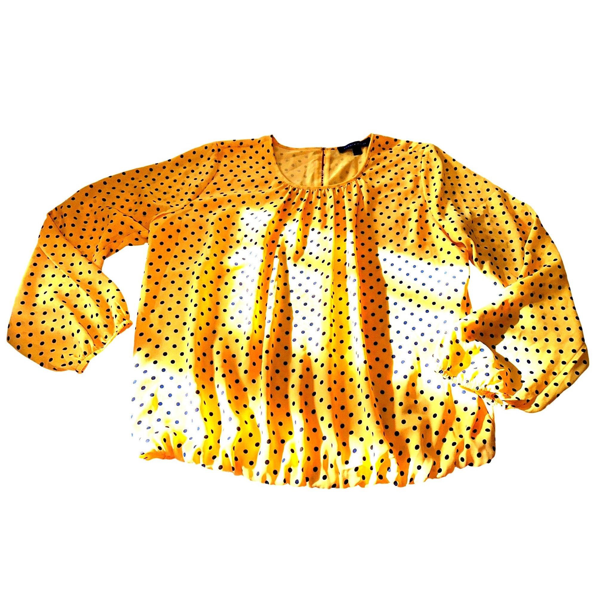 Tommy Hilfiger Tommy Hilfiger Large Yellow Polka Dot Scoop Neck Long Sleeve Size L / US 10 / IT 46 - 6 Thumbnail