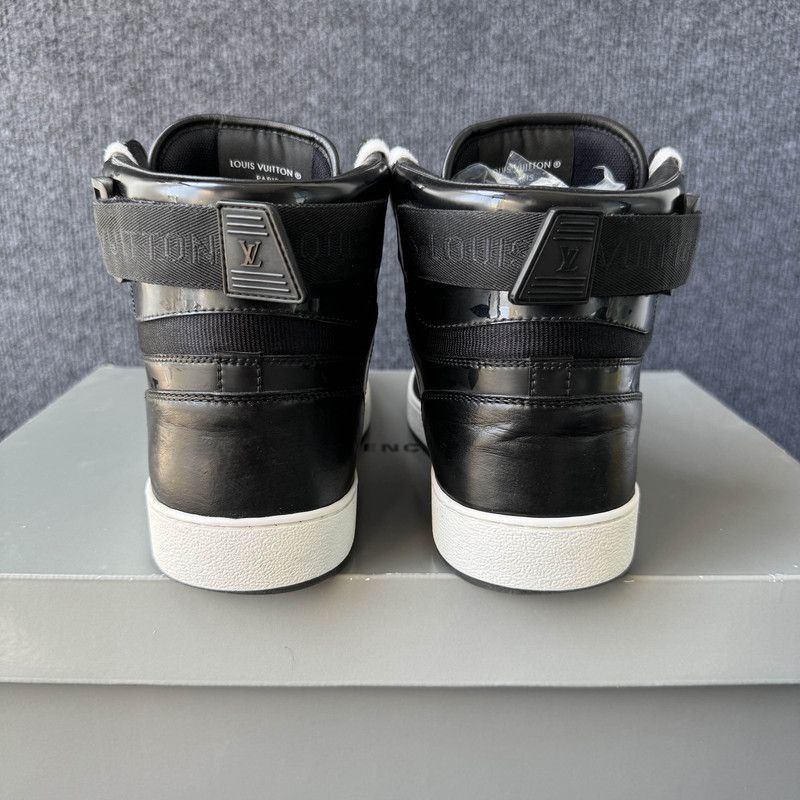 Louis Vuitton Louis Vuitton Rivoli Black Leather High-Top Sneakers - Size US 9.5 / EU 42-43 - 3 Thumbnail