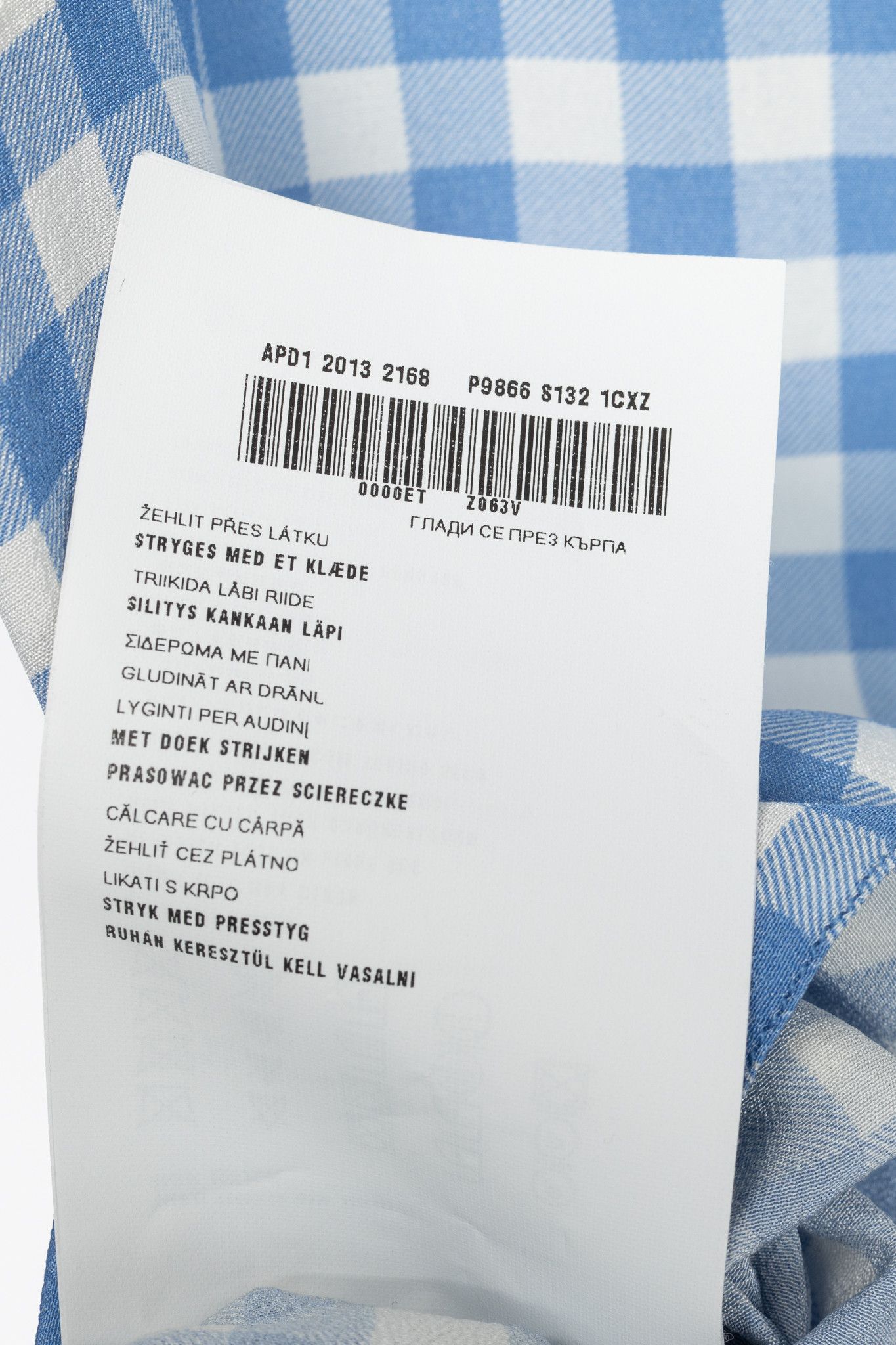 Prada Prada AW13 Blue Gingham Silk Crepe Blouse Size S / US 4 / IT 40 - 16 Thumbnail