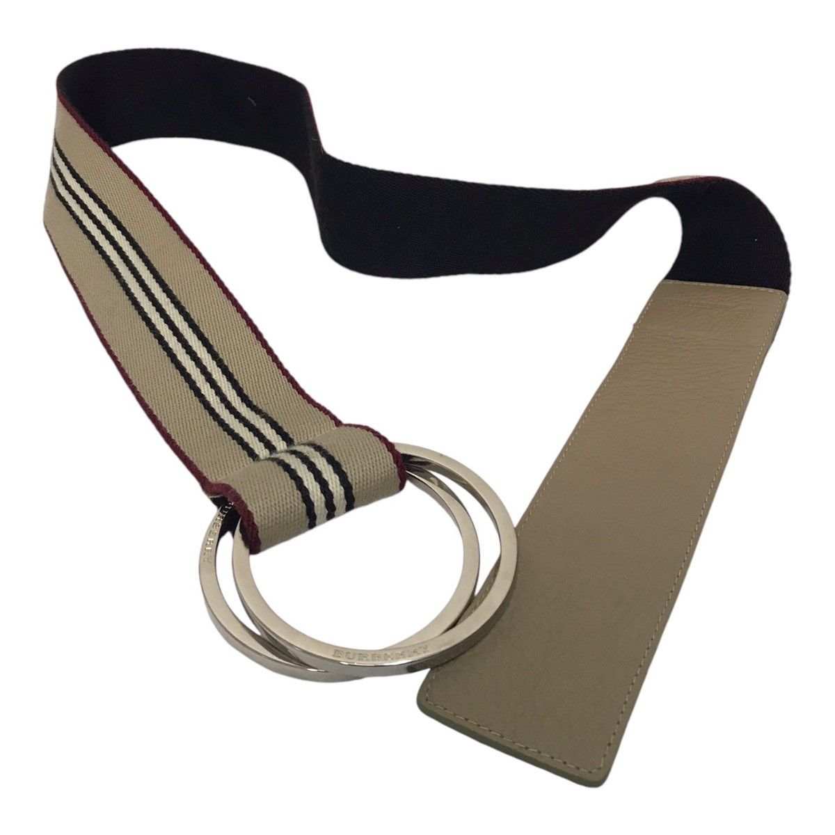 Burberry Stripped Canvas Belt