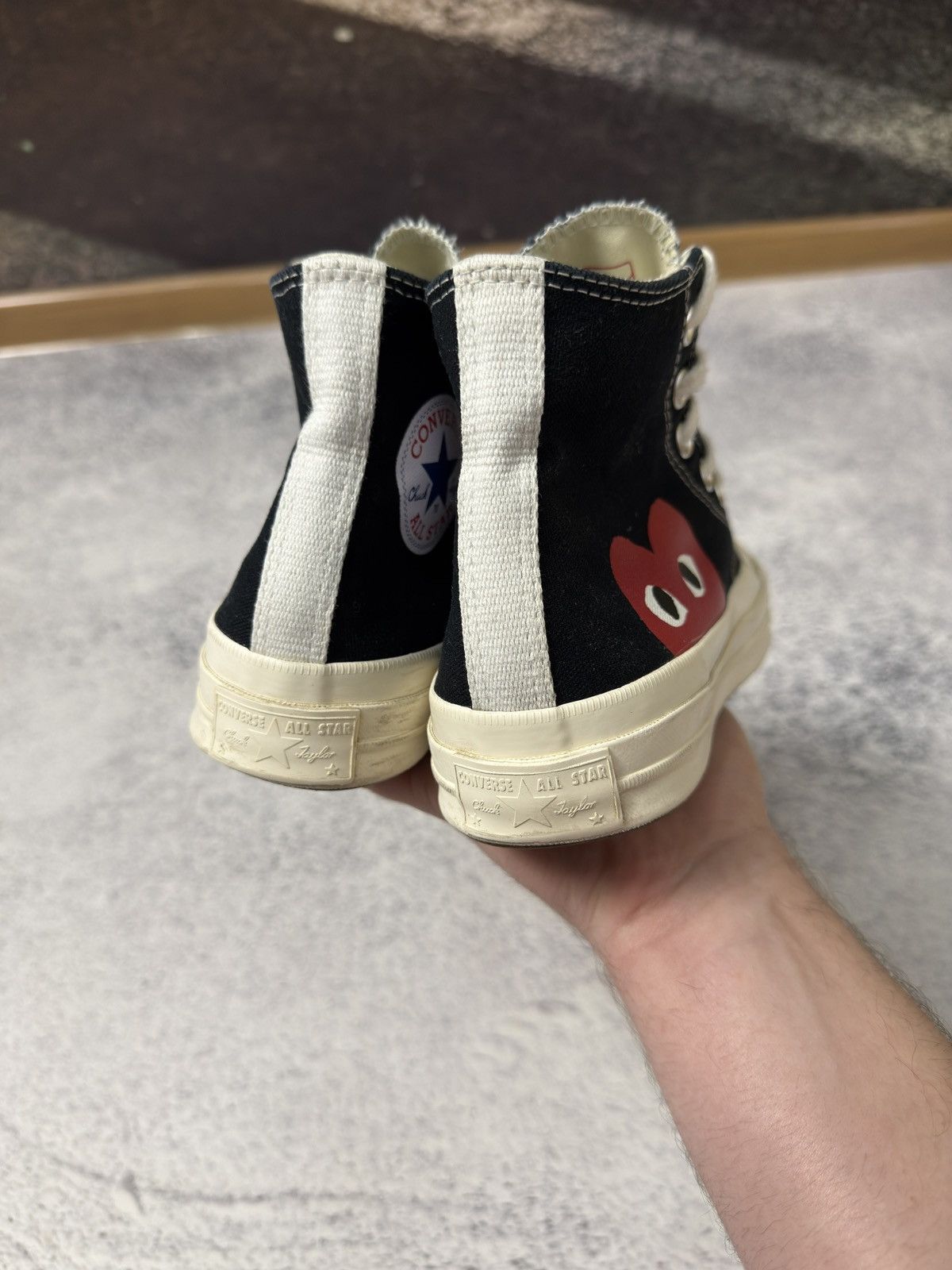 Comme des Garcons PLAY × Converse Comme Des Garçons Play x Converse High Top Sneakers Woman Size US 8 / IT 38 - 10 Thumbnail
