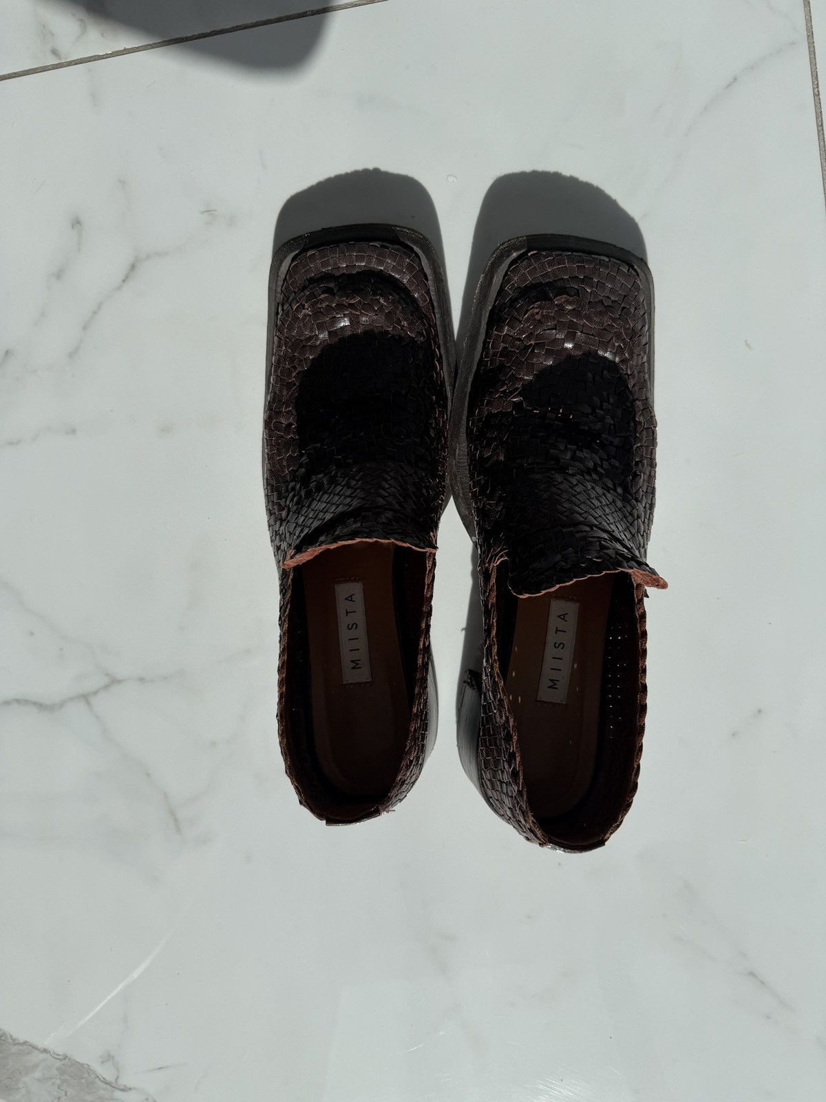 Miista Miista Ligia Brown Woven Loafers Size US 9 / IT 39 - 4 Thumbnail