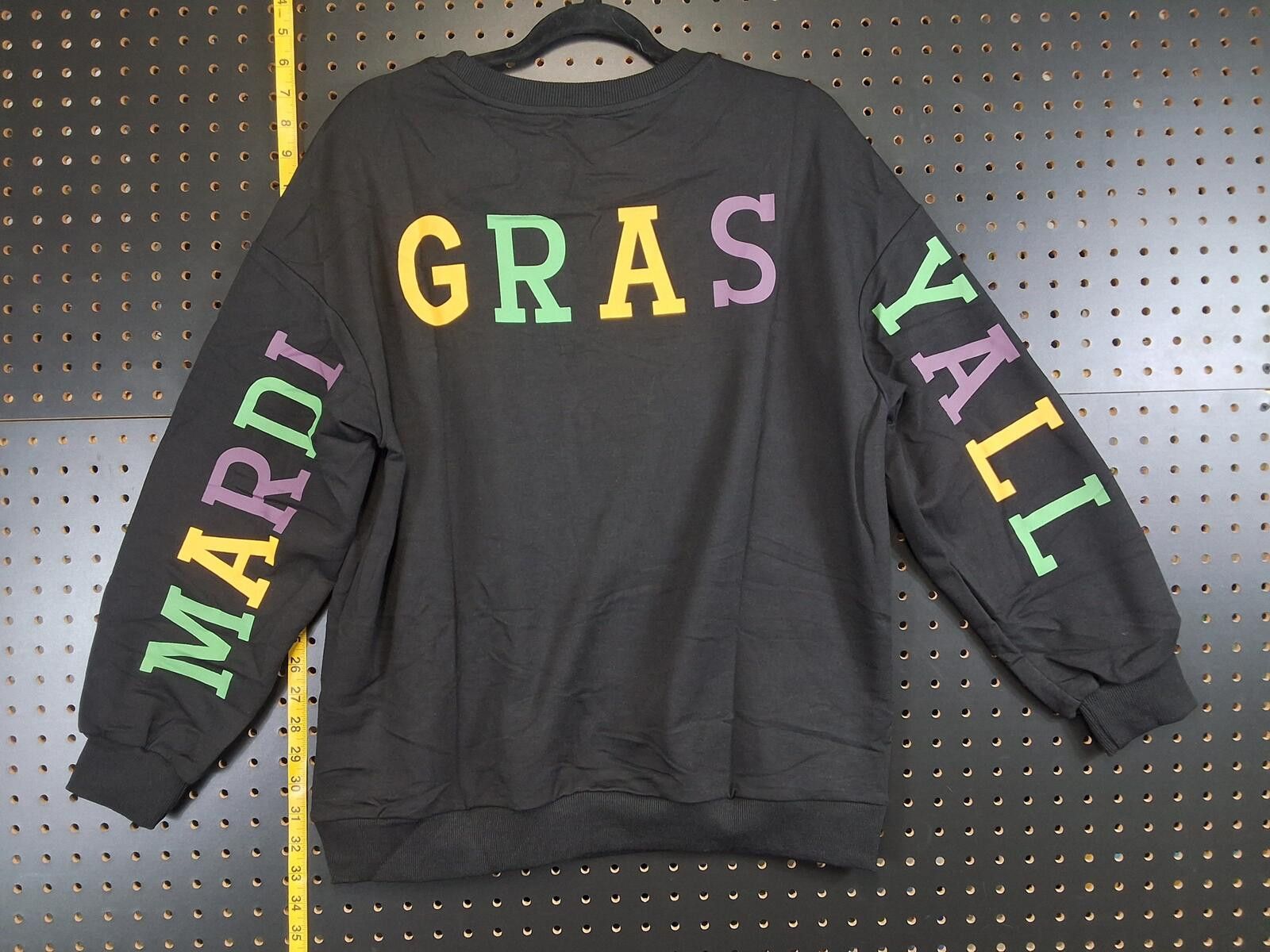 Genetic Manipulation Shinichiro Kuriya Mardi Gras Y'all Colorful Black Sweatshirt - Size M Size US M / EU 48-50 / 2 - 1 Thumbnail
