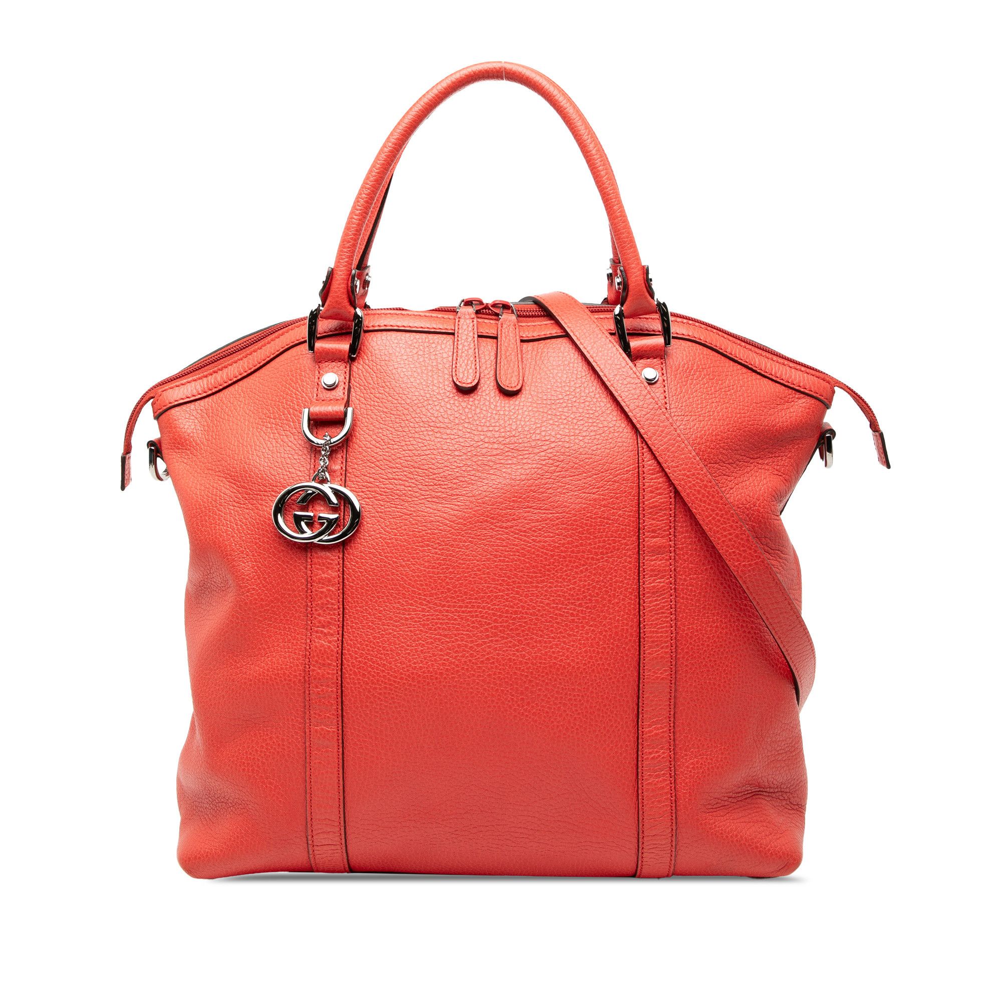 Gucci Gucci Large Leather Charm Dome Satchel Size ONE SIZE - 1 Thumbnail