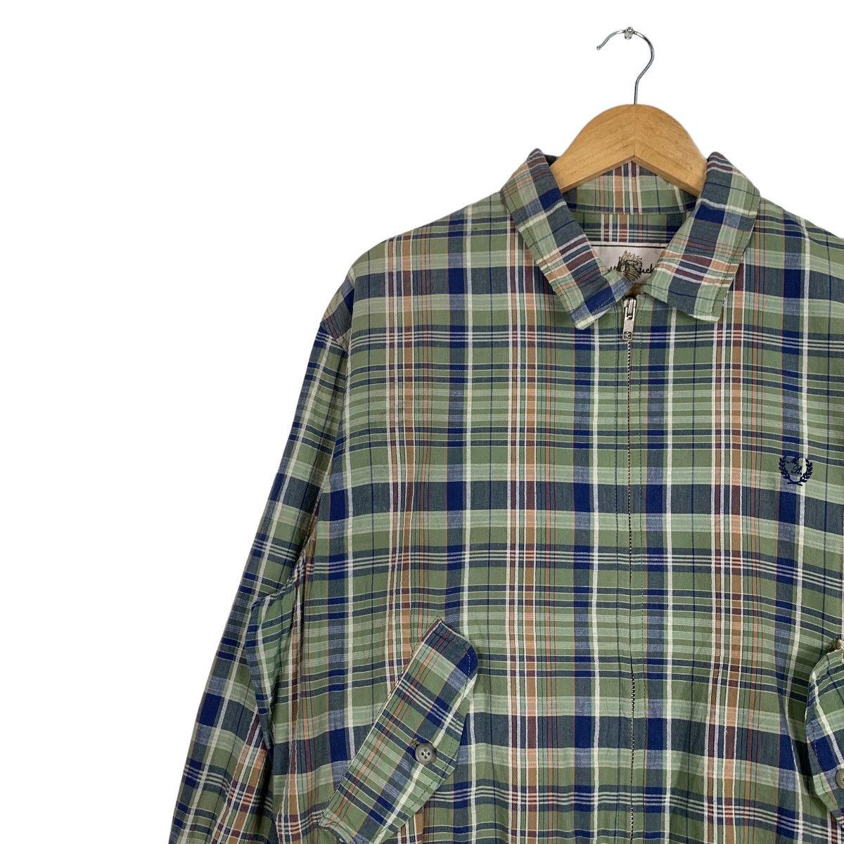 Japanese Brand MAUL RUCK Green Checked Casual Jacket #1047-C47 Size US M / EU 48-50 / 2 - 6 Thumbnail