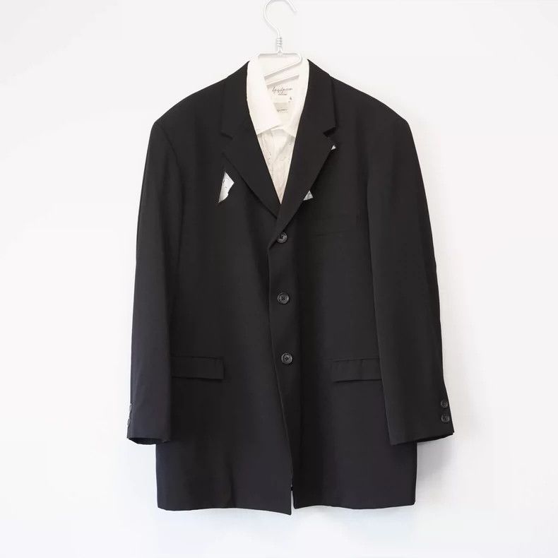 Yohji Yamamoto Yohji Yamamoto92SS Triangular Block Cutout Wool Jacket 2503 Size US S / EU 44-46 / 1 - 1 Thumbnail