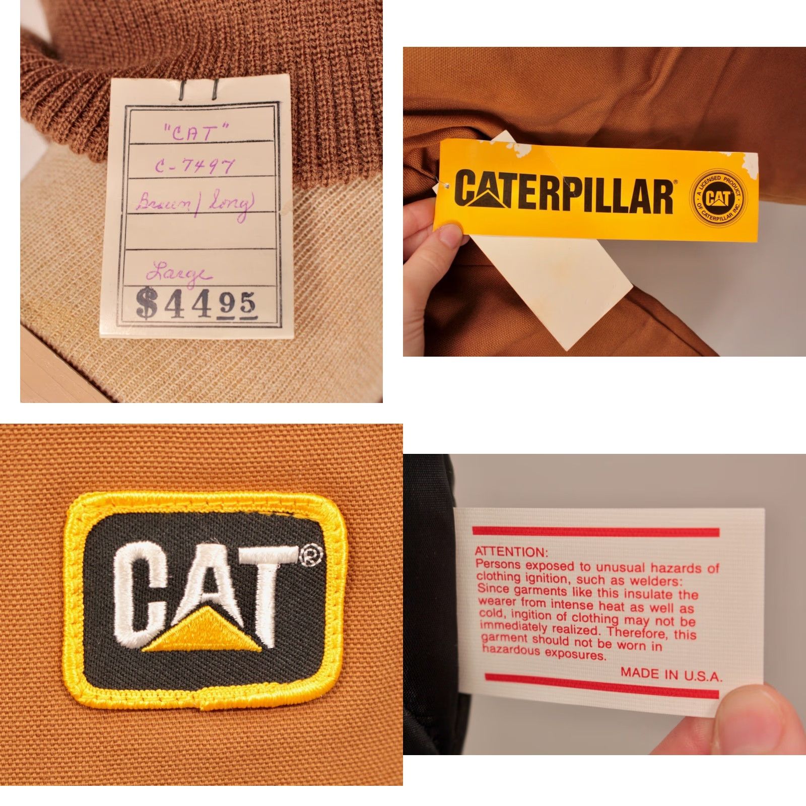 Caterpillar Caterpillar Jacket Shirt Duck Canvas 1990s VTG Brown L Mens Size US L / EU 52-54 / 3 - 8 Thumbnail
