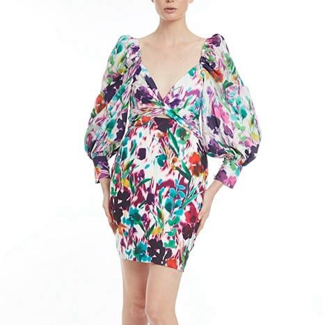 Badgley Mischka One 33 Social BADGLEY MISCHKA Peek a boo sweetheat neck vio Size M / US 6-8 / IT 42-44 - 1 Thumbnail