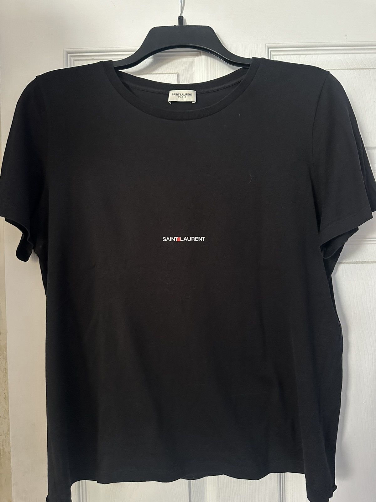 Saint Laurent Paris Saint Laurent Paris logo Tee Large Size US L / EU 52-54 / 3 - 1 Thumbnail