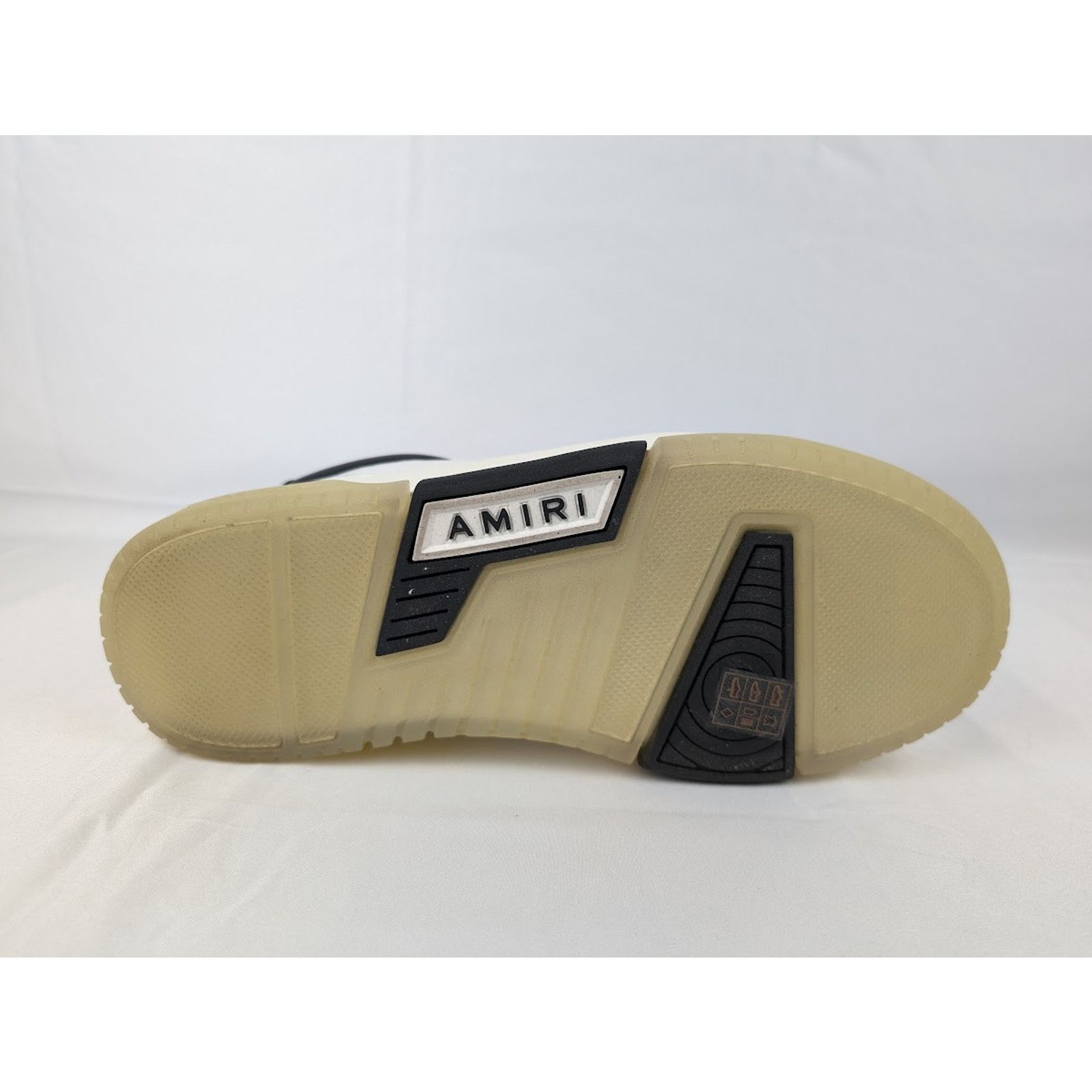 Amiri o1rshd1 Stadium Low Top Sneakers in White/Black Size US 12 / EU 45 - 9 Thumbnail