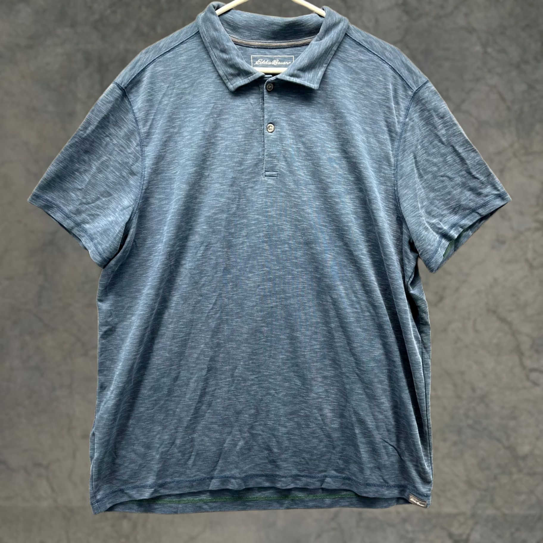 Eddie Bauer Eddie Bauer Polo Shirt Mens XL Blue Active Preppy Dress Heather Extra Large Polo Shirt Mens XL Blue Preppy 90s? Size 46R - 1 Thumbnail