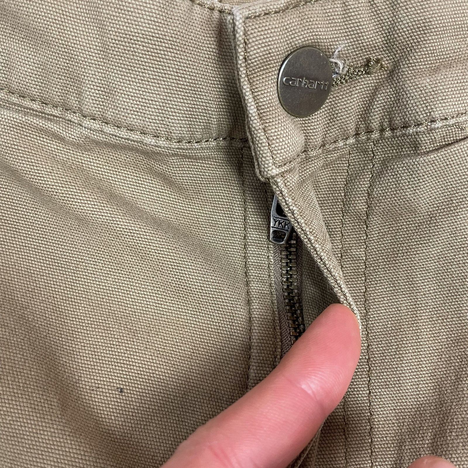Carhartt × Vintage Carhartt Women's beige Cotton Original Fit Crawford Pants 10 Size 32" / US 10 / IT 46 - 4 Thumbnail
