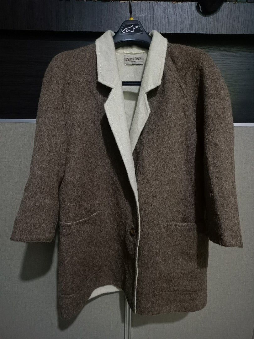 Vintage agnona altuna wool coat