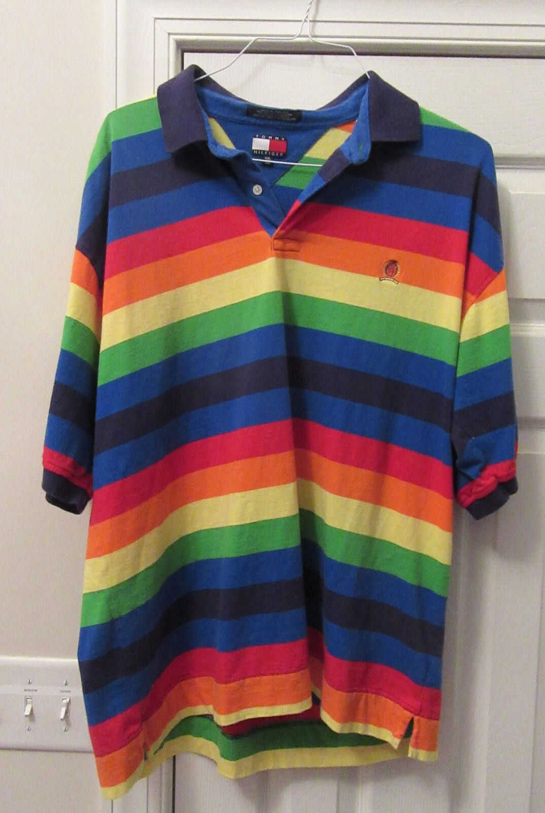 Tommy Hilfiger Tommy Hilfiger Mens Vintage Crest Logo Polo Shirt EUC XXL Size US XXL / EU 58 / 5 - 2 Thumbnail