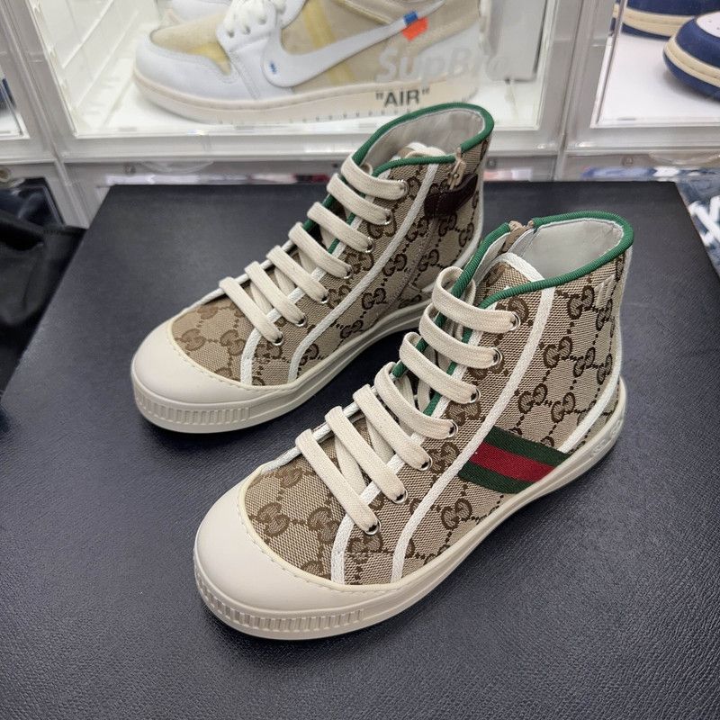 Gucci Gucci 1977 Fashion High-Top Kids Sneakers 0079 Size US 5 / EU 37 - 1 Thumbnail