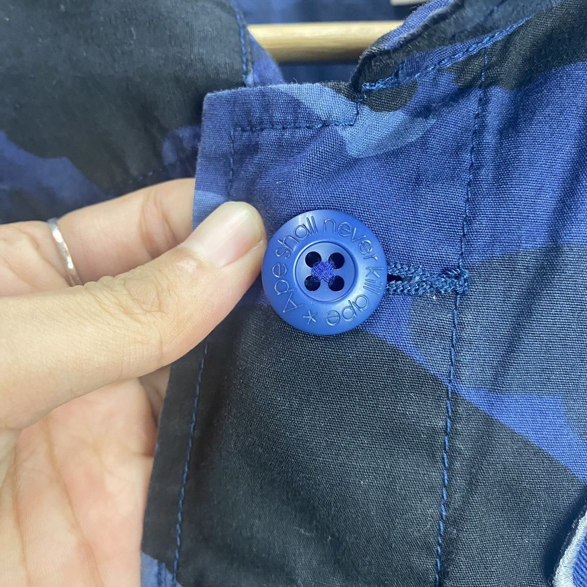Bape RARE‼️A Bathing Ape Multi Pocket Purple Camo Shirt Button Ups Size US L / EU 52-54 / 3 - 12 Thumbnail