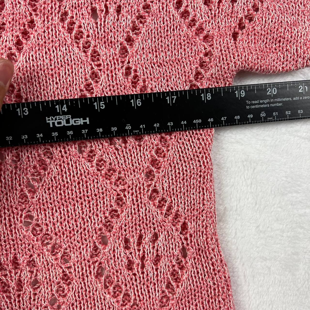 Other Leo & Nicole Medium Crochet Blouse Pink Women Cotton Size M / US 6-8 / IT 42-44 - 5 Thumbnail