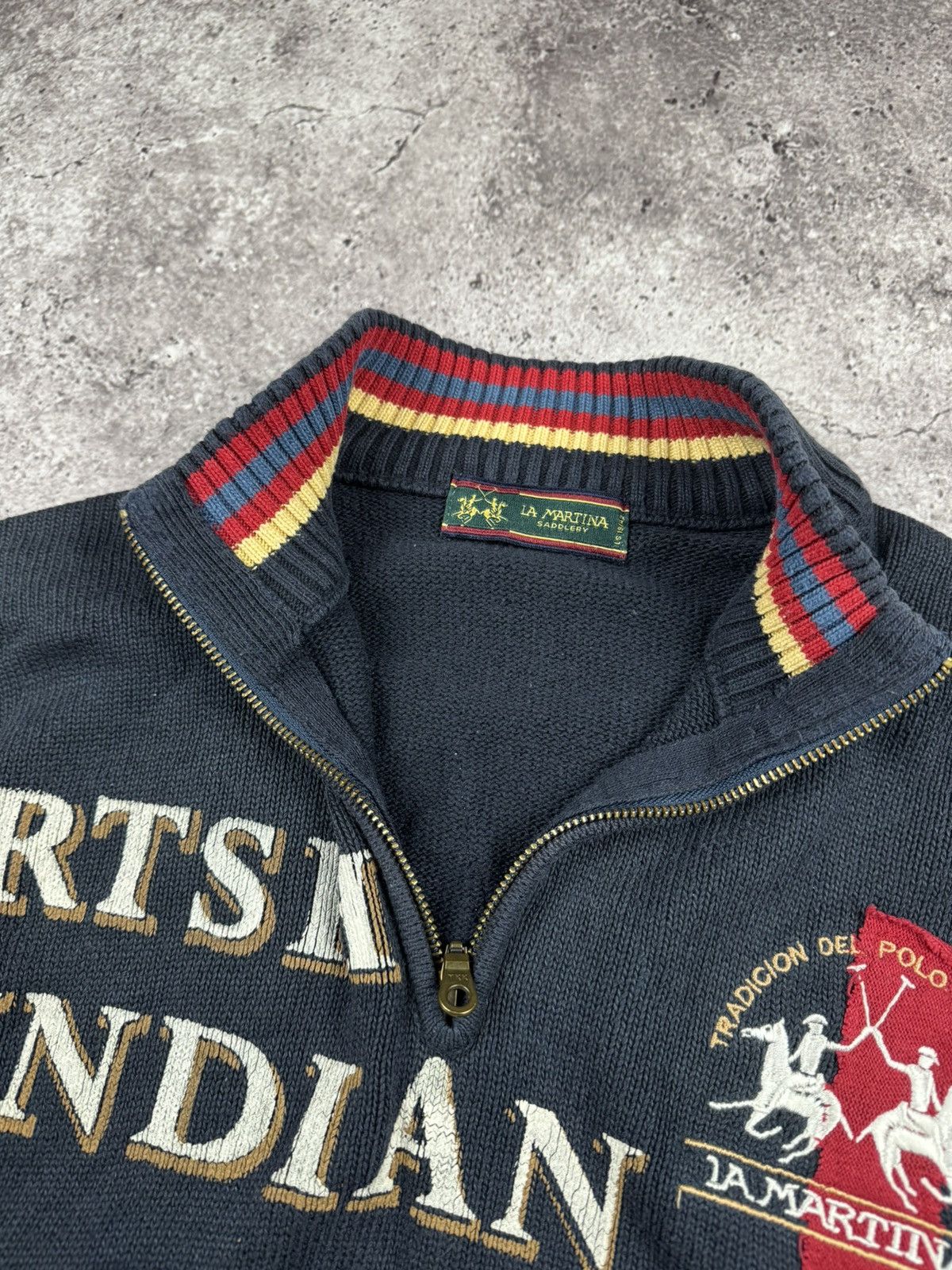 La Martina Vintage La Martina Buenos Aires Quarter 1/4Zip Sweatshirt Size US L / EU 52-54 / 3 - 7 Thumbnail