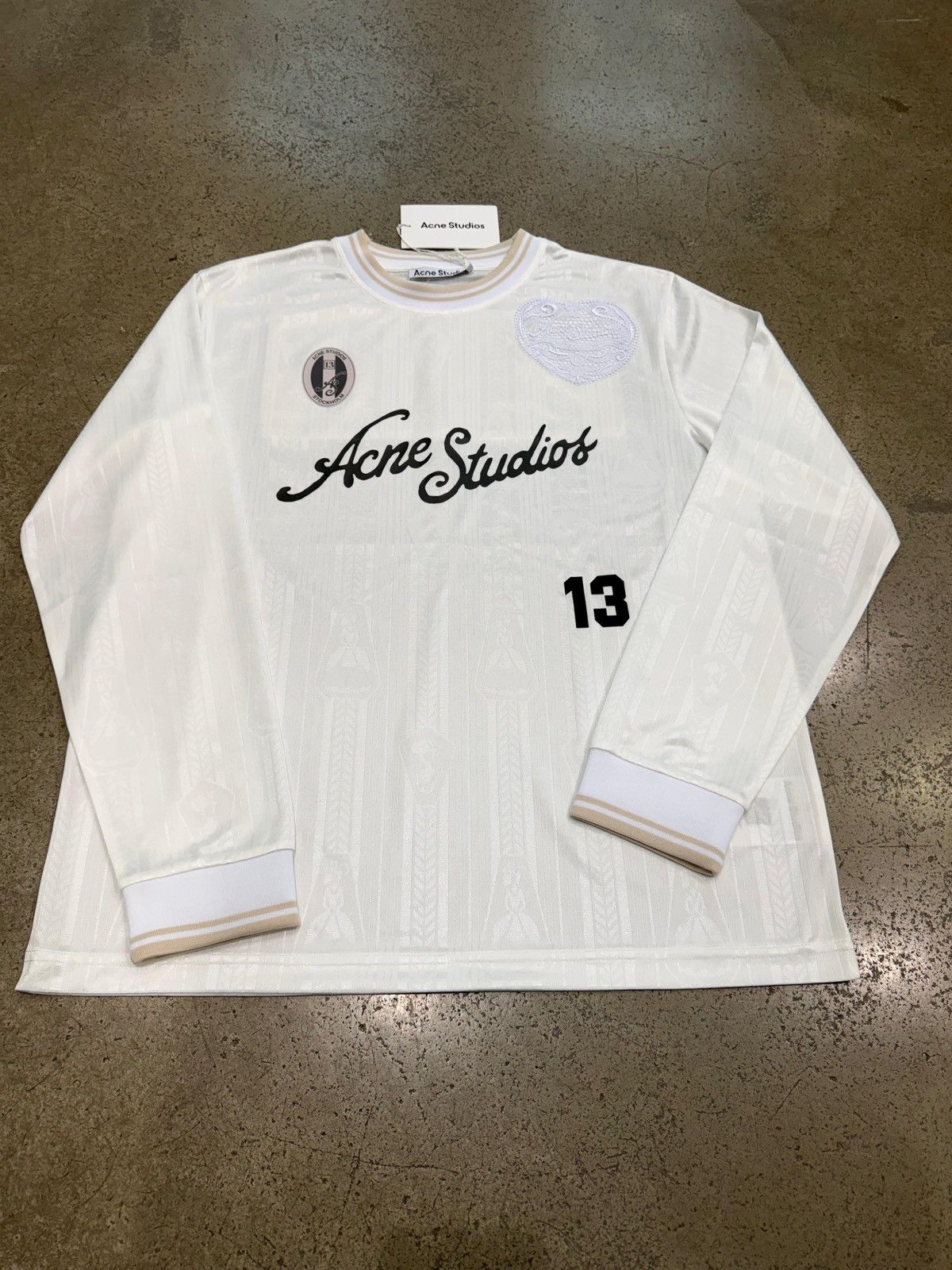 Acne Studios ACNE STUDIOS - Football Jersey White Size US M / EU 48-50 / 2 - 1 Thumbnail