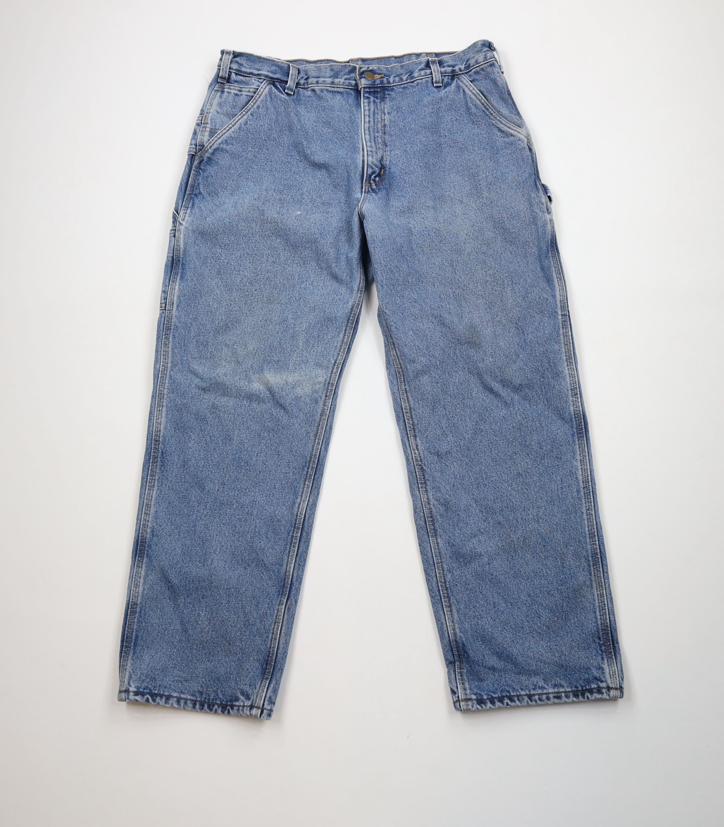Carhartt × Vintage Vintage Carhartt Flannel Lined Relaxed Fit Wide Leg Jeans Size US 38 / EU 54 - 2 Thumbnail