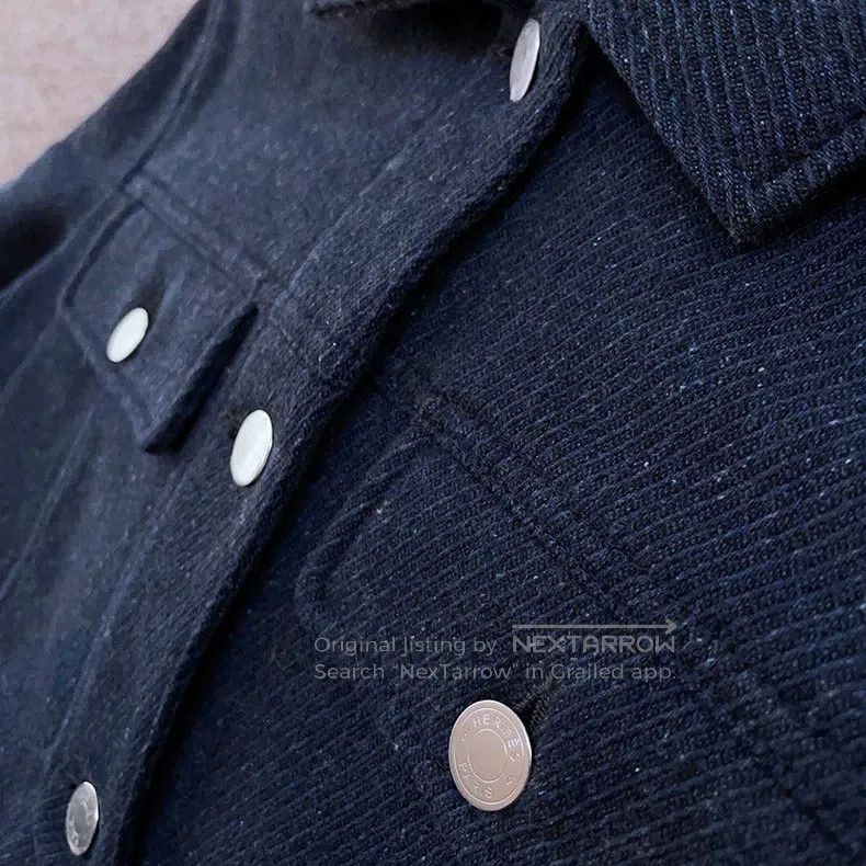 Hermes Hermes Dark blue short jacket, wool material, lined with f Size XS / US 0-2 / IT 36-38 - 5 Thumbnail
