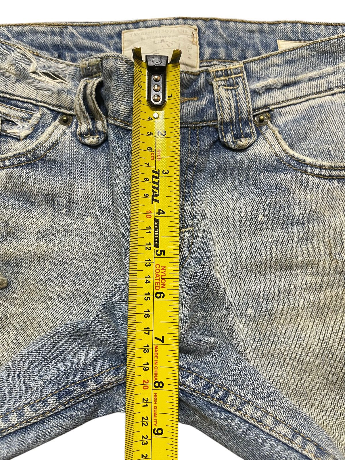 Taverniti Vintage Taverniti Blue Mud Wash Distress Style Flared Jeans Size US 29 - 15 Thumbnail