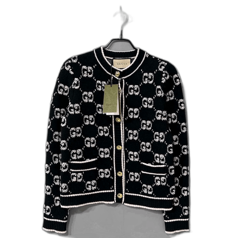 Gucci Gucci Jacquard Knit Cardigan with Buttons Size S / US 4 / IT 40 - 1 Thumbnail