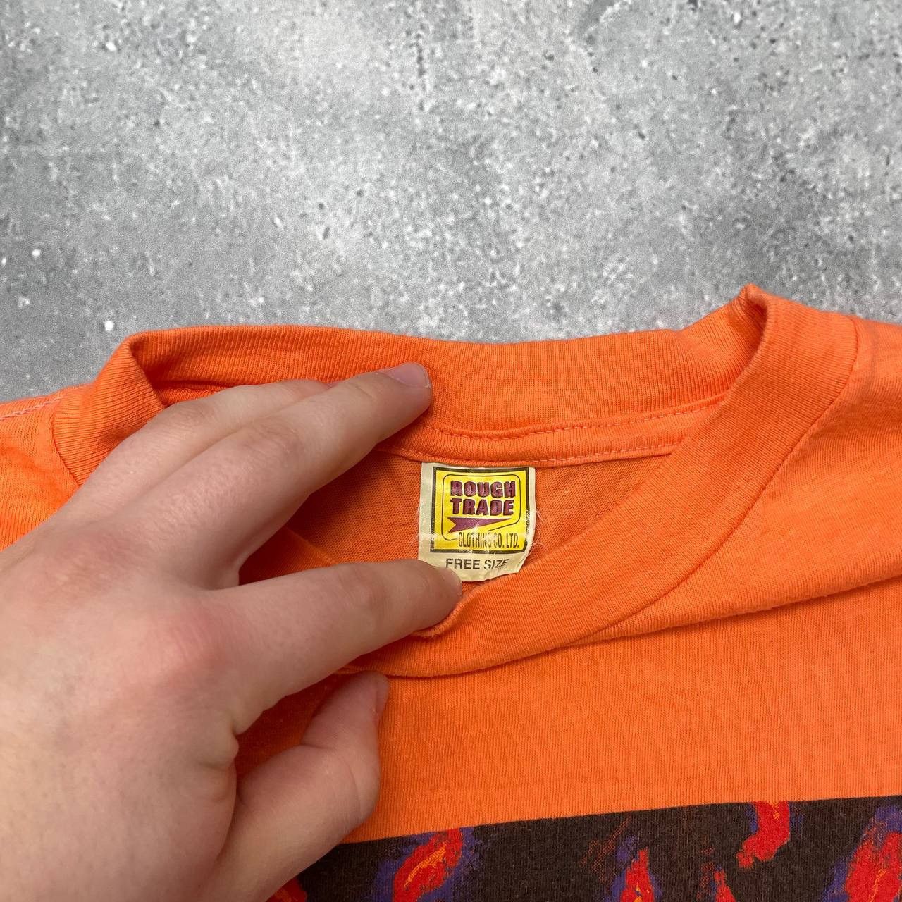 Vintage Vintage 90s Rising Heat Art T Shirt Orange Size XL Size US XL / EU 56 / 4 - 5 Thumbnail