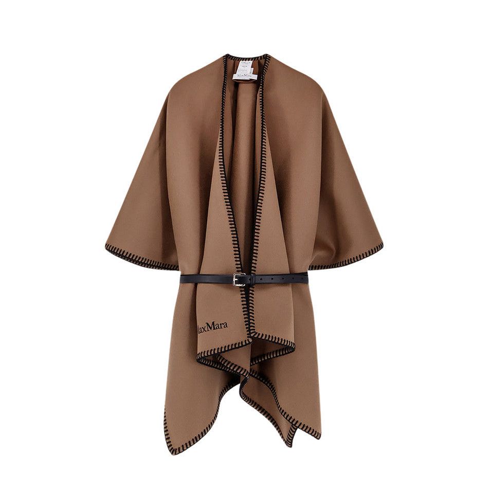 Max Mara MAX MARA colomba virgin wool cape with belt New & Authentic Size ONE SIZE - 1 Thumbnail