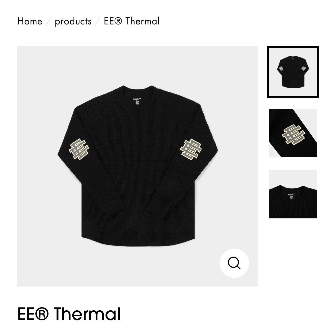 Eric Emanuel EE Long Sleeve T-Shirt Black/White/Gray Split