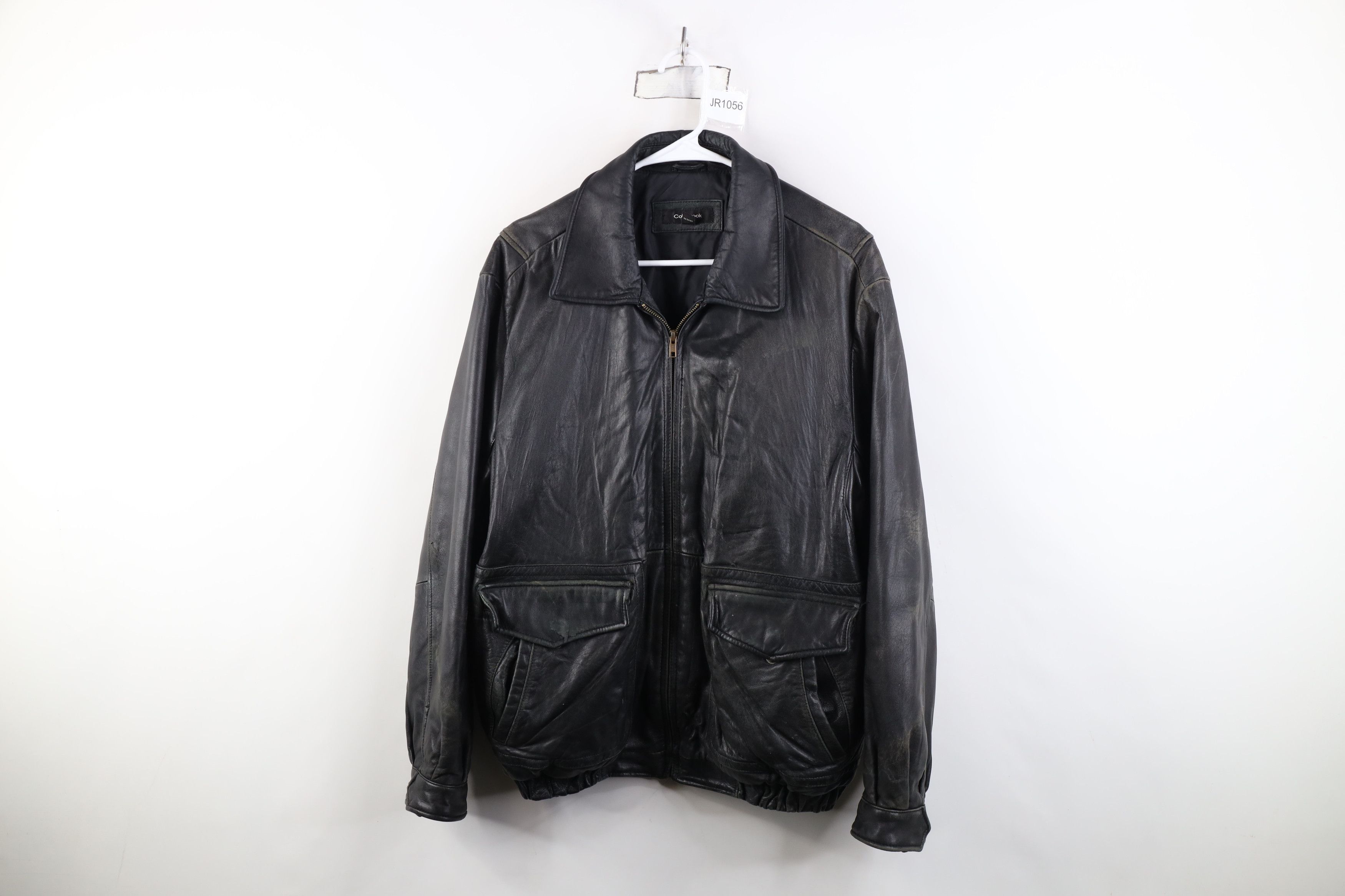 Vintage Vintage 90s Streetwear Distressed Flight Bomber Jacket Black Size US L / EU 52-54 / 3 - 1 Thumbnail