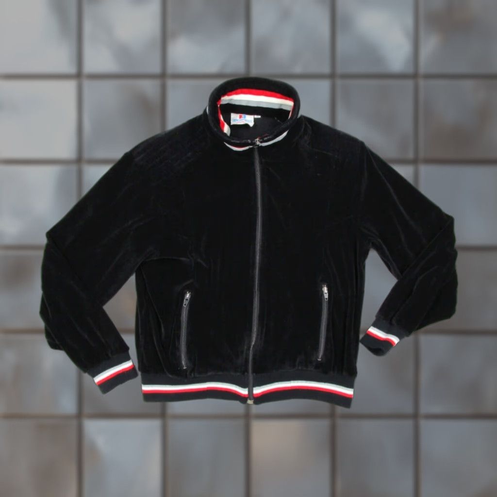 Vintage VINTAGE White Stag Mens Velour Jacket Medium Black Full Zip Action Sports Retro Size US M / EU 48-50 / 2 - 1 Thumbnail