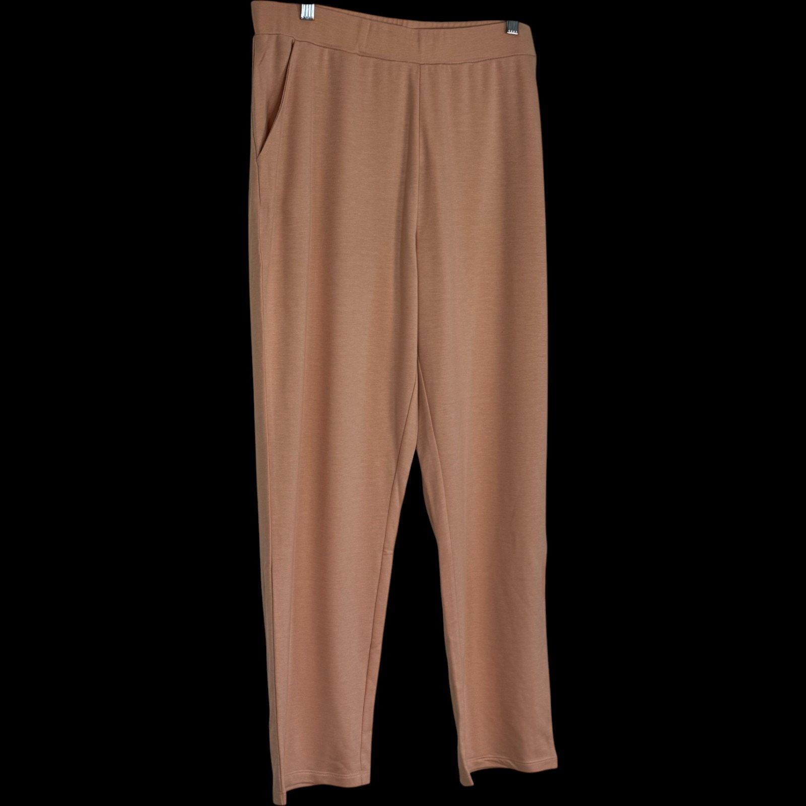Other Eaze Wear by Antthony Pull On Pants XL Peach Stretch KnitNWT Size 31" - 8 Thumbnail
