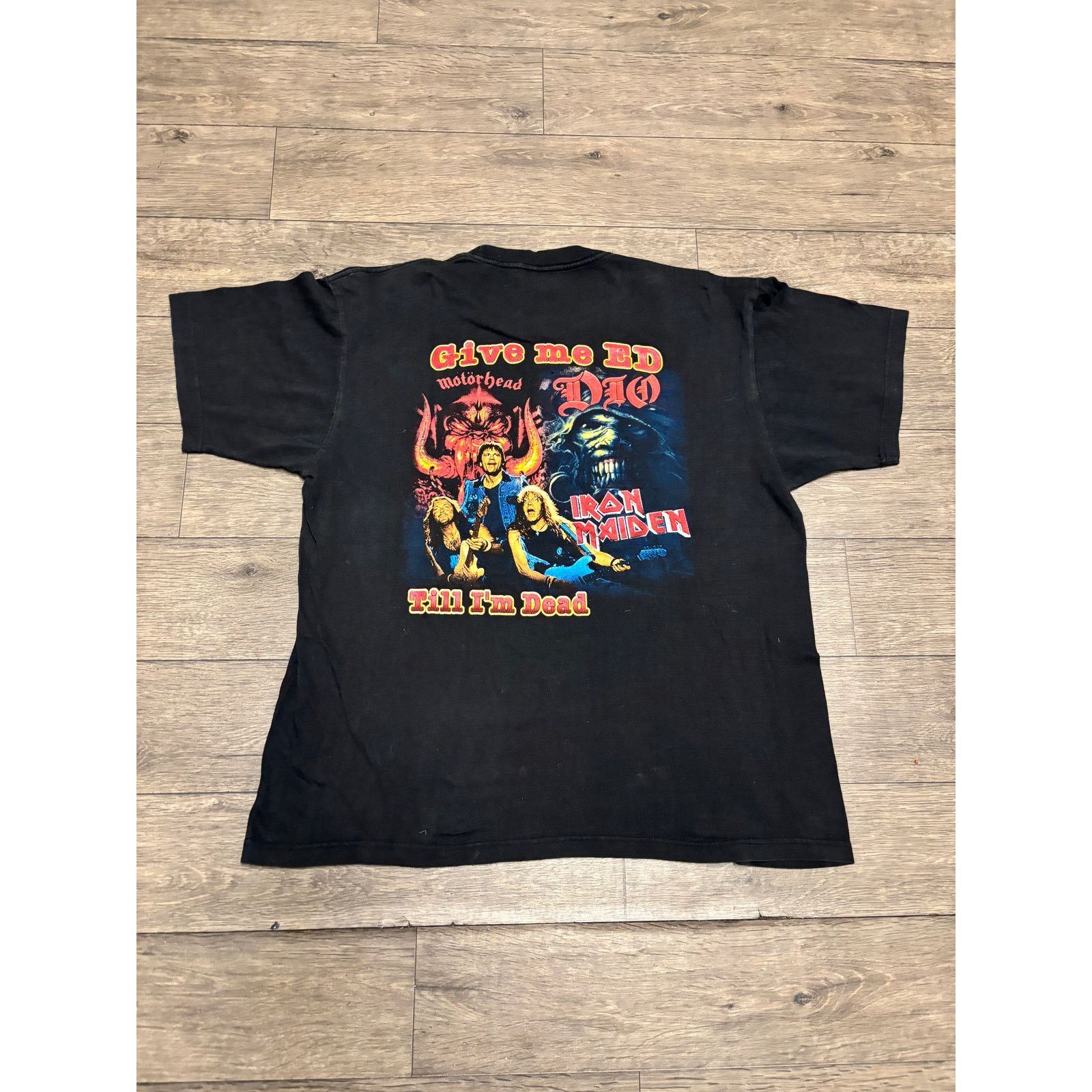 Vintage Vintage Iron Maiden Rap Tee Ch Gold Series Sz L 90s Size US L / EU 52-54 / 3 - 1 Thumbnail