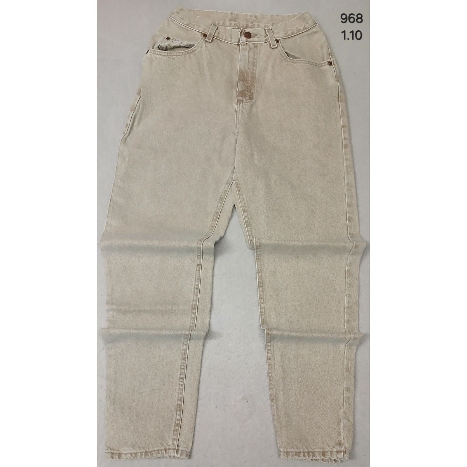 Lee Lee (8L) Vintage High Rise Straight Tan Denim Jeans Size 30" / US 8 / IT 44 - 1 Thumbnail