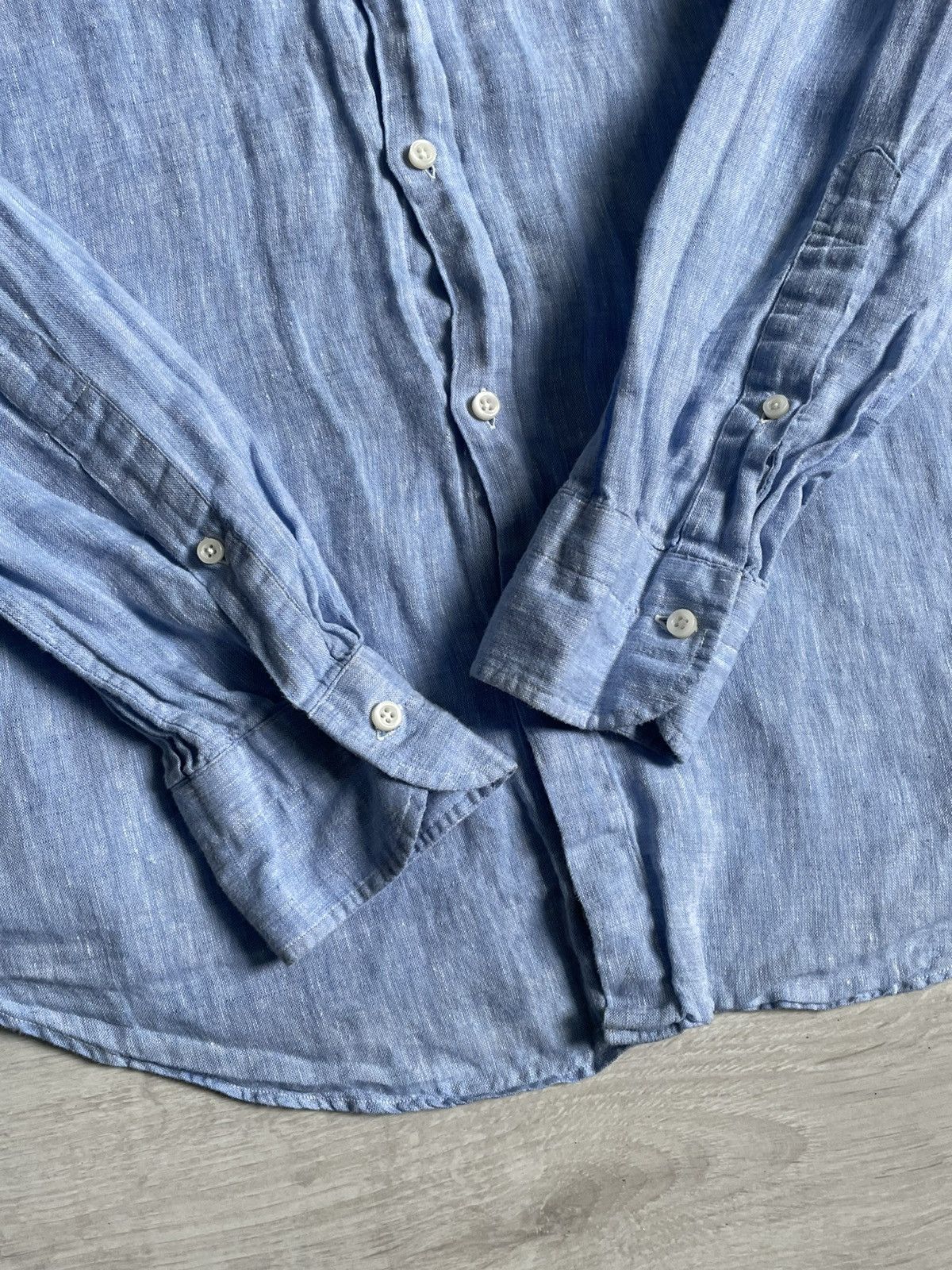 Boggi × Vintage Boggi Milano Linen Button Up Shirt Size US M / EU 48-50 / 2 - 6 Thumbnail
