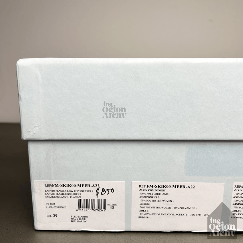 Lanvin Lanvin Flash-X Low Top Sneakers 'Dark Blue' Size US 10 / EU 43 - 9 Thumbnail