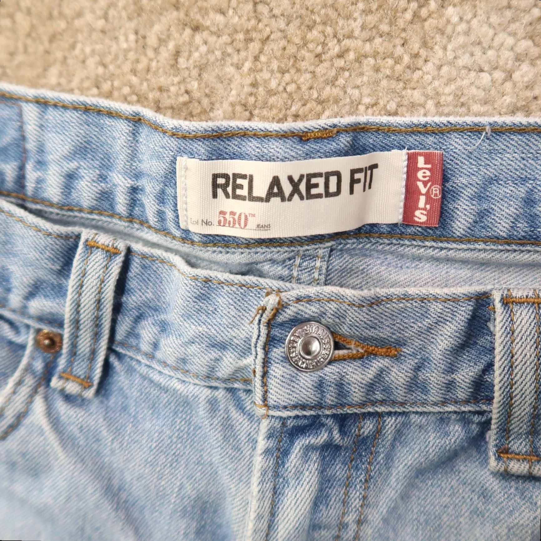 Levi's Levi's 550 Jeans Men 34x30 Relaxed Straight Denim Distressed Blue Vintage Size US 34 / EU 50 - 5 Thumbnail