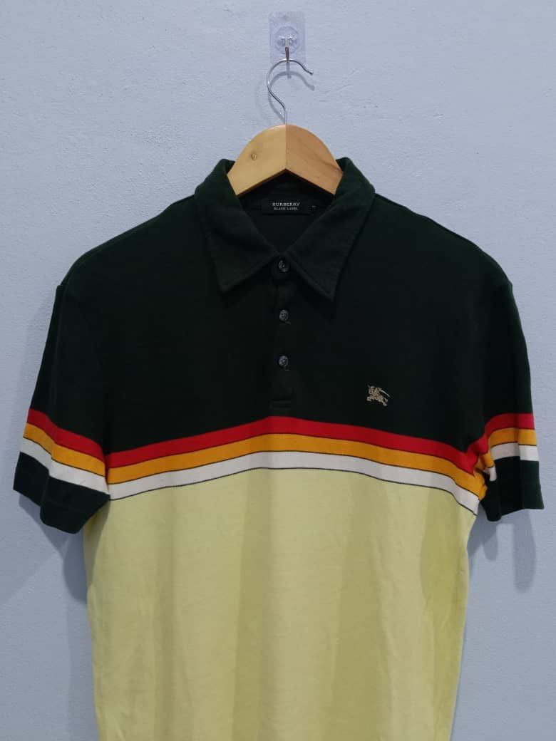 Burberry RARE BURBERRY BLACK LABEL MULTICOLOR COLLAR STRIPES SHIRT Size US M / EU 48-50 / 2 - 4 Thumbnail