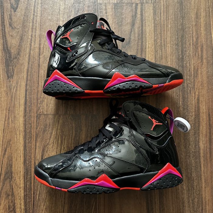 womens air jordan 7 black gloss
